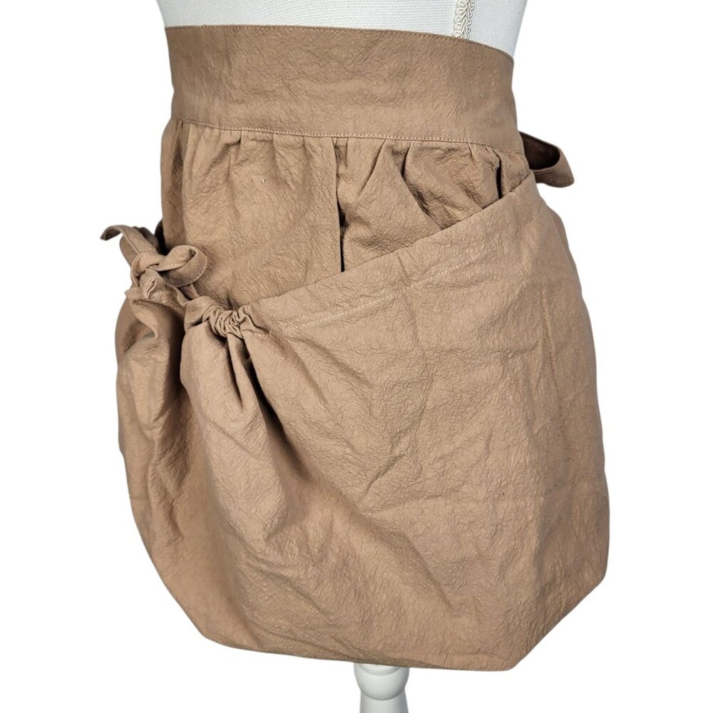 Harvest Produce Apron One Size Tie Back‎ Tan Beige Garden Apple Picking New